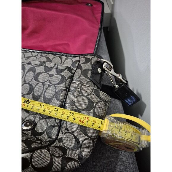 Coach Signature Coated Canvas Diaper Bag/Laptop Bag - Picture 8 of 10